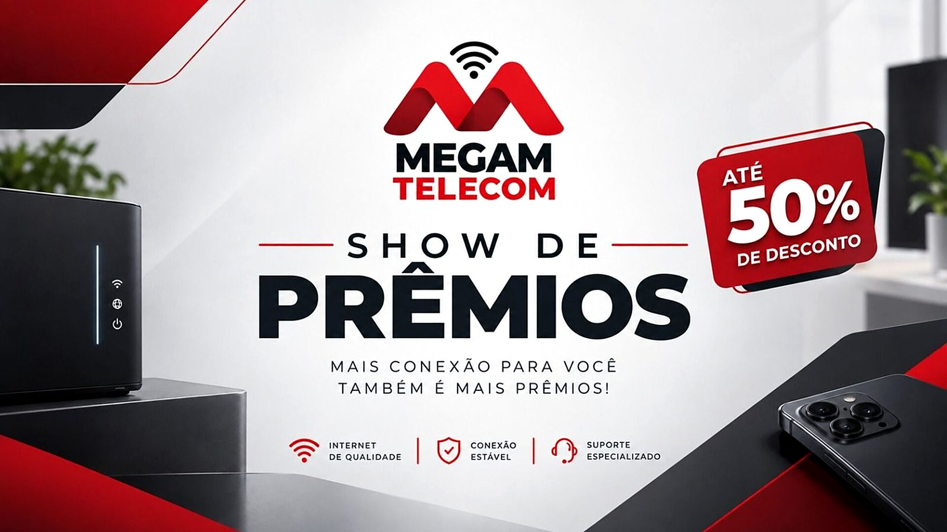 Tecnologia fibra óptica Megam Telecom